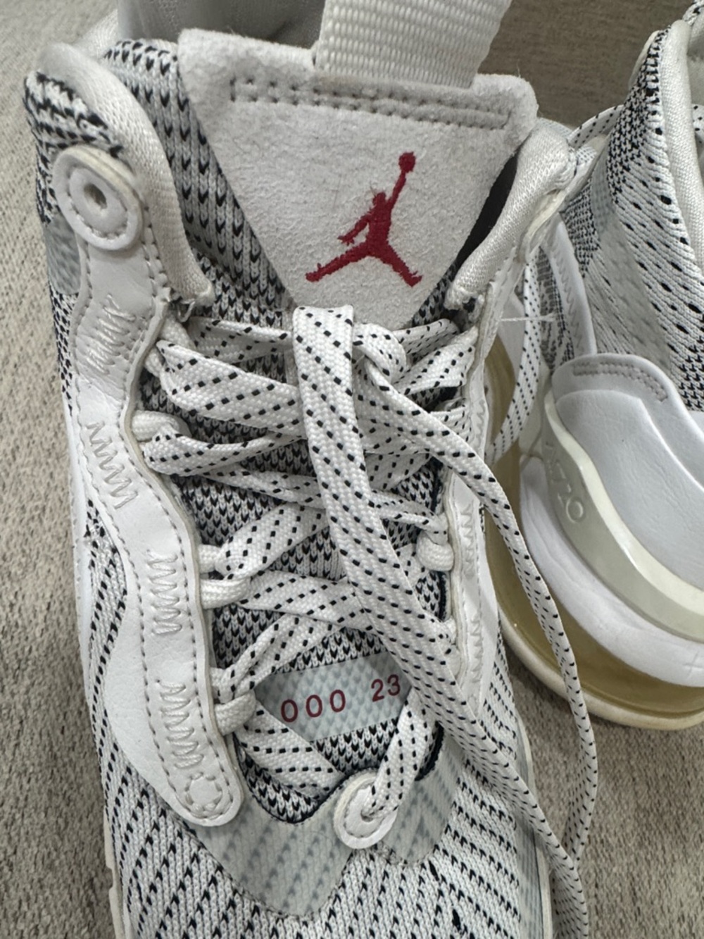 Jordan White and Light Gray Aerospace 720 Athletic Shoes - Picture 4 of 5